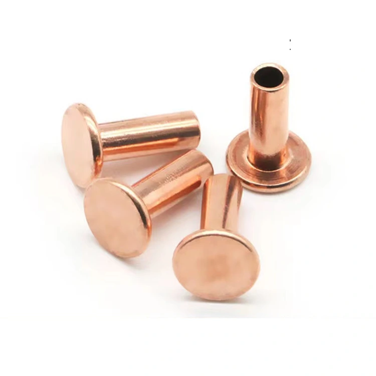 Halbhohlnieten aus Kupfer